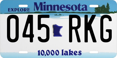 MN license plate 045RKG