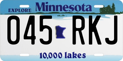 MN license plate 045RKJ