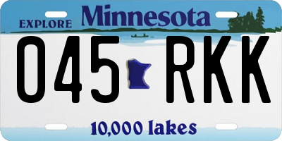 MN license plate 045RKK