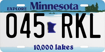 MN license plate 045RKL