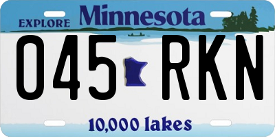 MN license plate 045RKN