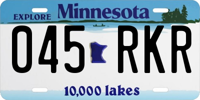 MN license plate 045RKR