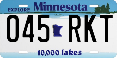 MN license plate 045RKT
