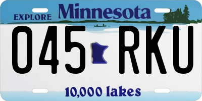 MN license plate 045RKU