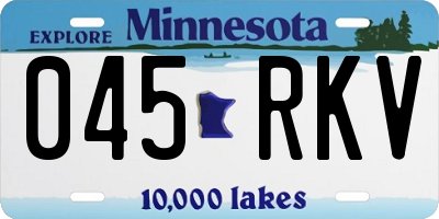 MN license plate 045RKV