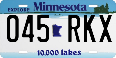 MN license plate 045RKX
