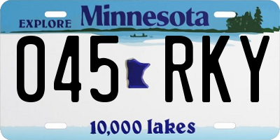 MN license plate 045RKY