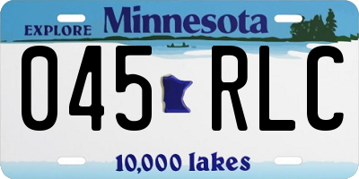 MN license plate 045RLC