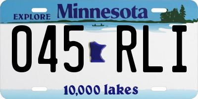 MN license plate 045RLI