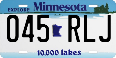 MN license plate 045RLJ