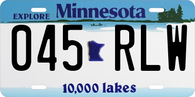 MN license plate 045RLW
