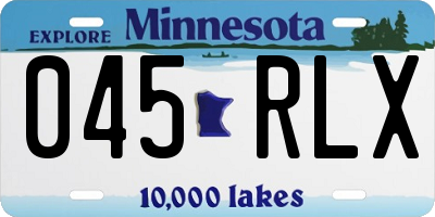 MN license plate 045RLX