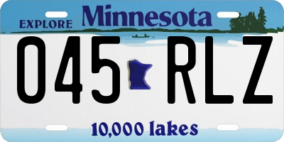 MN license plate 045RLZ