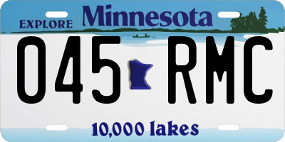 MN license plate 045RMC