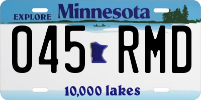 MN license plate 045RMD