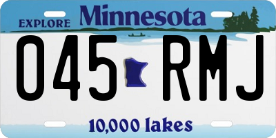 MN license plate 045RMJ