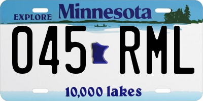 MN license plate 045RML