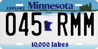 MN license plate 045RMM