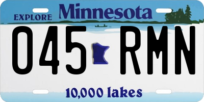 MN license plate 045RMN