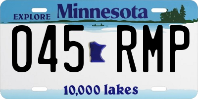 MN license plate 045RMP