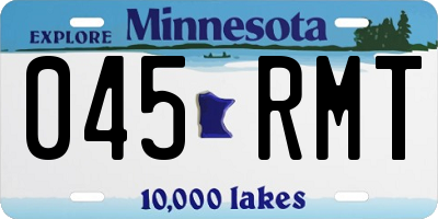 MN license plate 045RMT