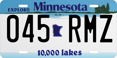 MN license plate 045RMZ
