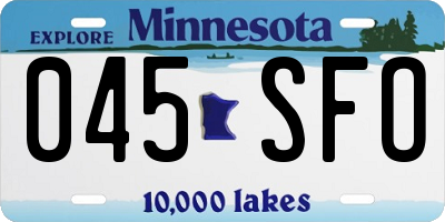 MN license plate 045SFO