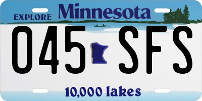 MN license plate 045SFS
