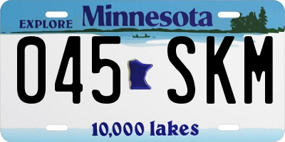 MN license plate 045SKM