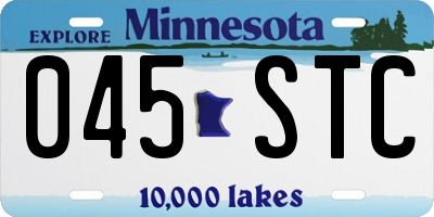 MN license plate 045STC
