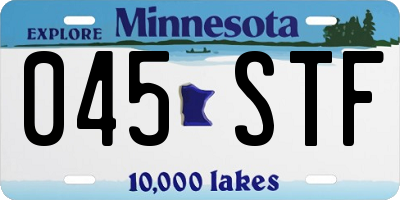 MN license plate 045STF