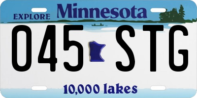 MN license plate 045STG