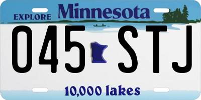 MN license plate 045STJ
