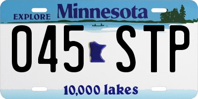 MN license plate 045STP