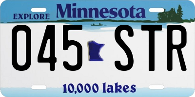MN license plate 045STR