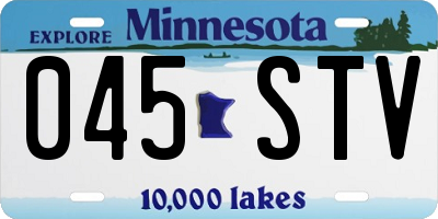 MN license plate 045STV