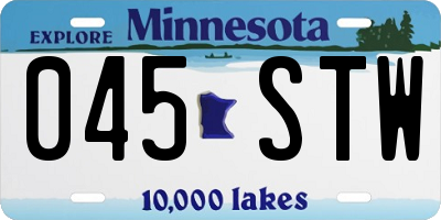 MN license plate 045STW