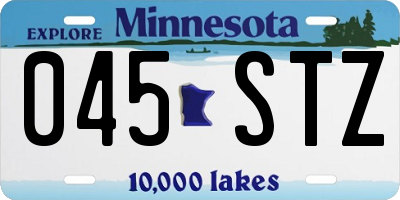 MN license plate 045STZ