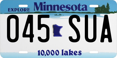 MN license plate 045SUA