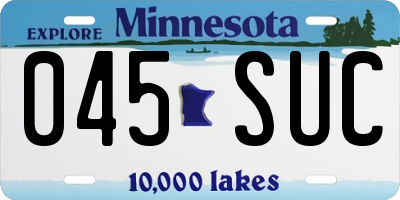 MN license plate 045SUC