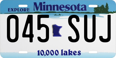 MN license plate 045SUJ