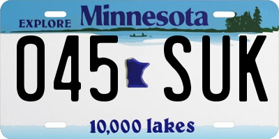 MN license plate 045SUK