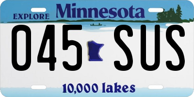 MN license plate 045SUS