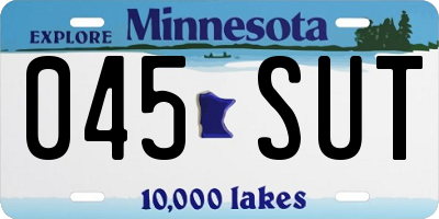 MN license plate 045SUT