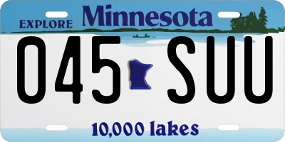 MN license plate 045SUU