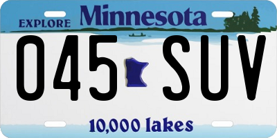 MN license plate 045SUV