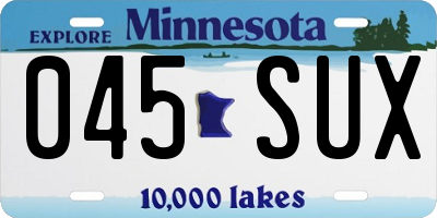 MN license plate 045SUX