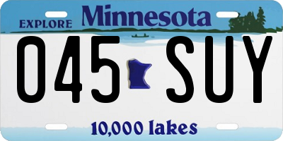 MN license plate 045SUY