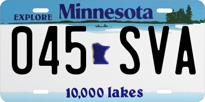 MN license plate 045SVA