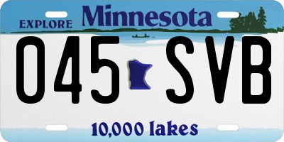 MN license plate 045SVB